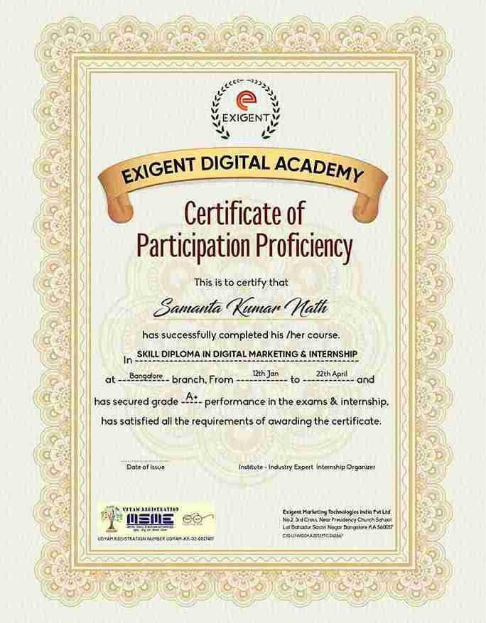 Best Digital Marketing Institute in Bangalore, Digital Marketing Training in Bangalore, Online Digital Marketing Training in Bangalore, Exigent Digital Academy